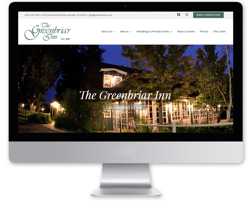 The Greenbriar Inn • website design