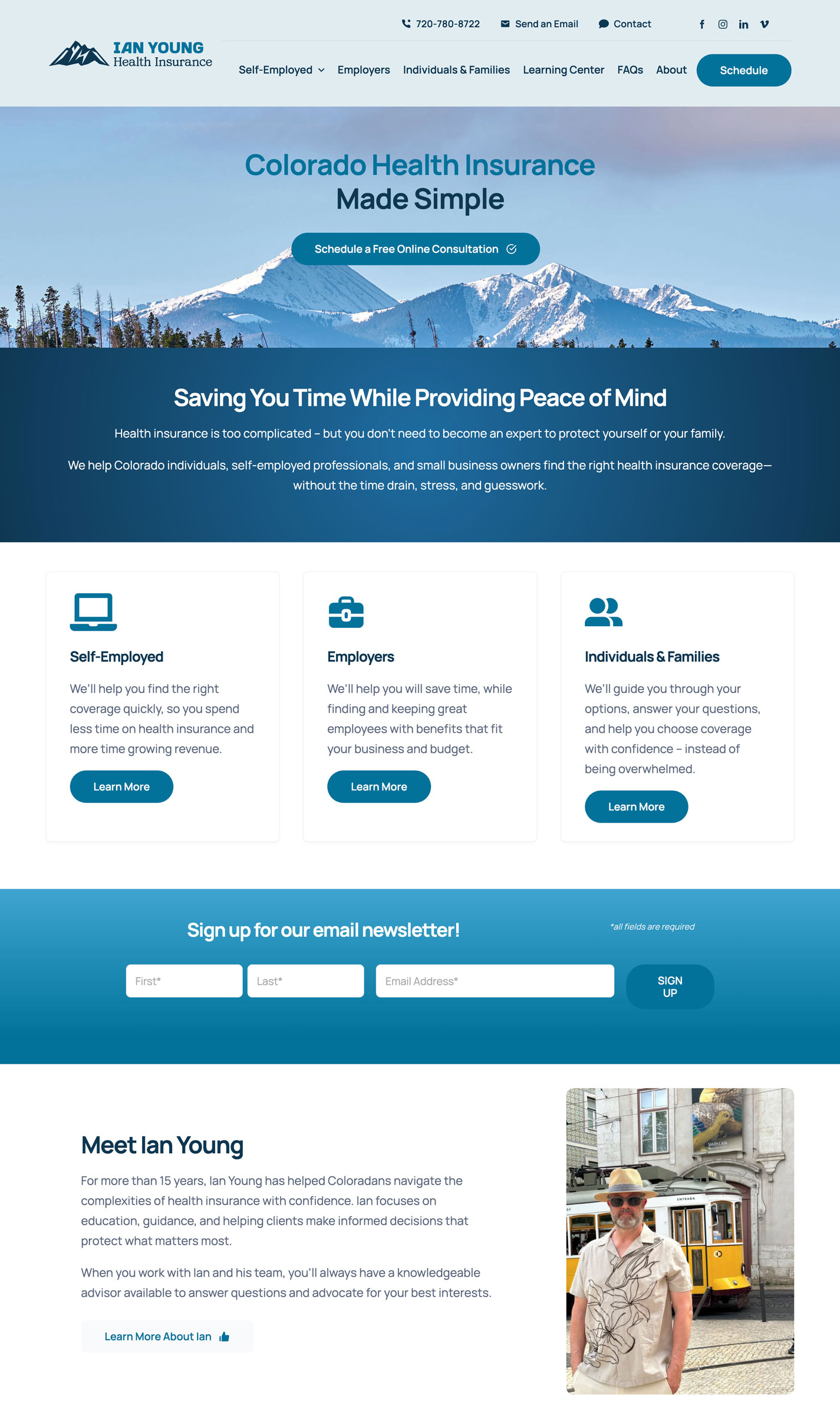 Ian Young Health Insurance • Website Design